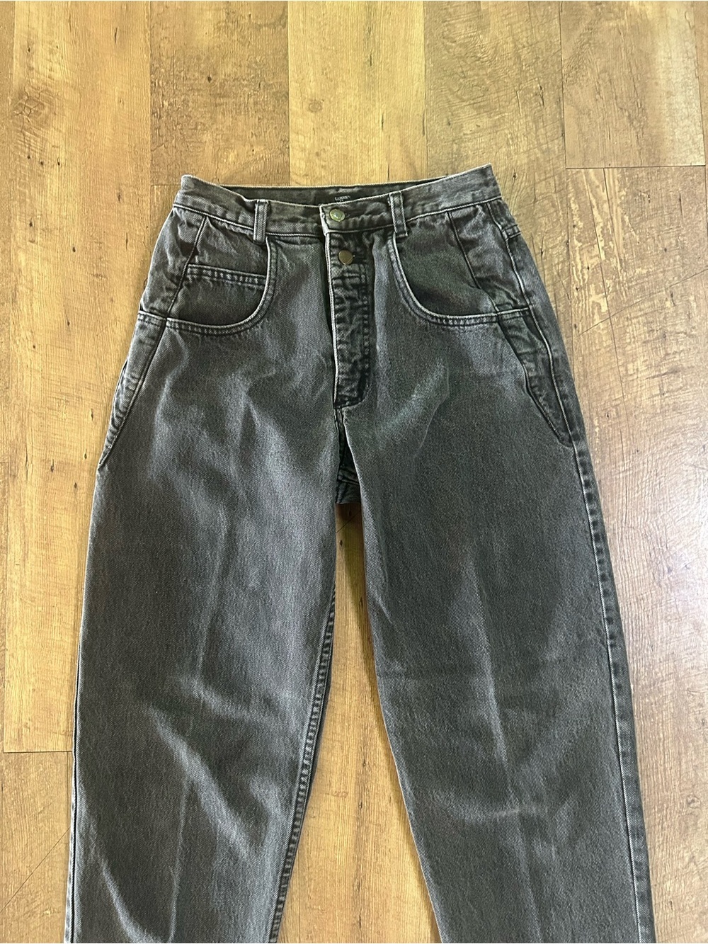 Vintage Guess Georges Marciano USA Black Acid Wash Mom Jeans Size 4 27.5 Waist - Picture 4 of 16